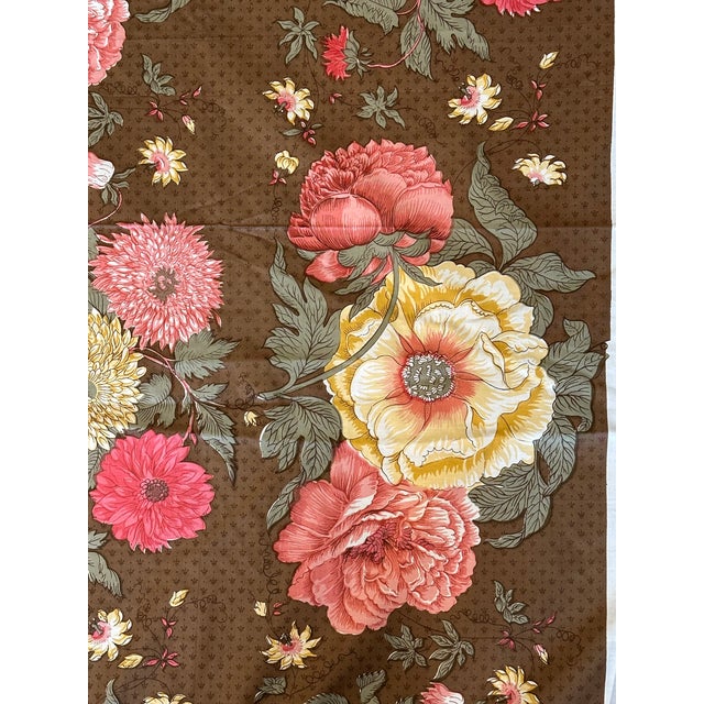 Textile Vintage 1980s Floral Chintz Fabric For Sale - Image 7 of 13