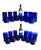 1970s Vintage Anchor Hocking Tartan Cobalt Tumblers in 2 Sizes, Set of 12 For Sale - Image 5 of 9