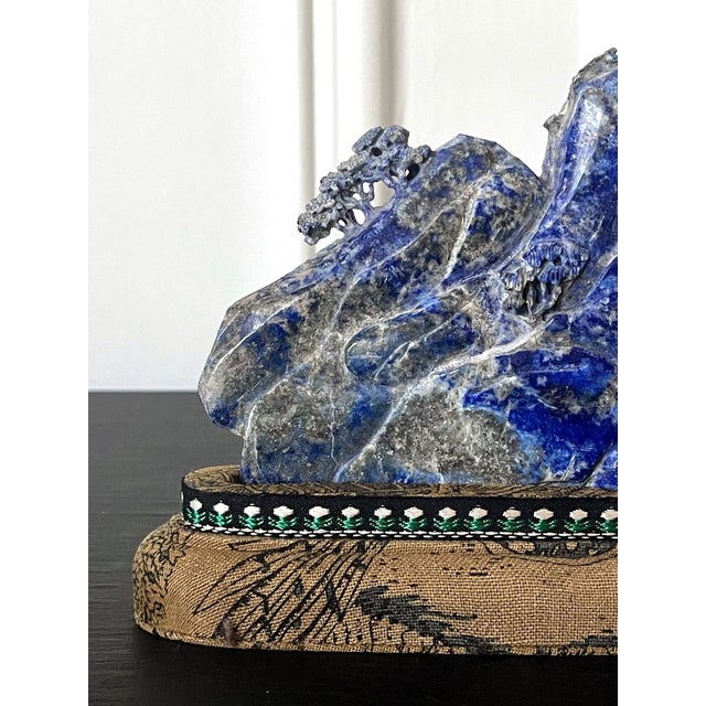 Chinese Carved Lapis Lazuli Scholar Stone For Sale - Image 10 of 14