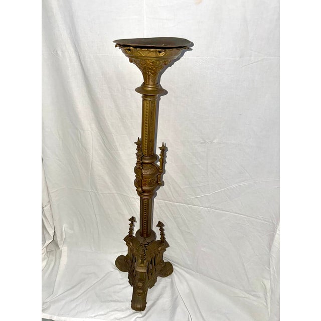 Antique Bronze Candleholder, Late 19th Century For Sale - Image 9 of 9