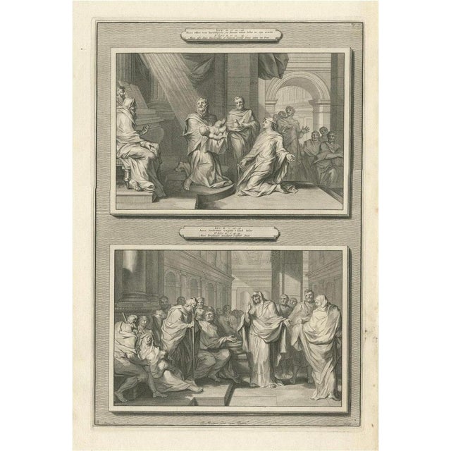 Pieter Mortier, Presentation of Christ in the Temple and Prophetess Anna, 1700, Paper For Sale - Image 9 of 9