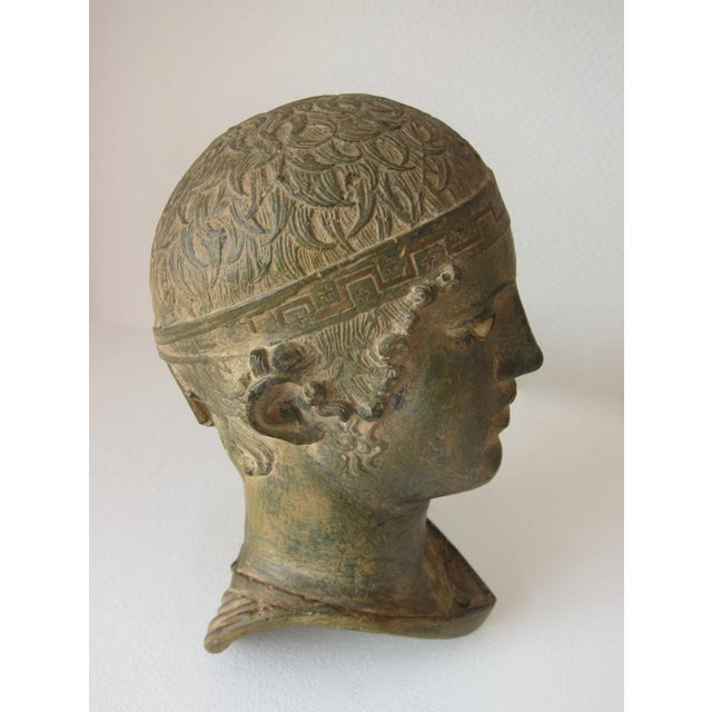 1950s Small Plaster Bust of Delphi, 1950s For Sale - Image 5 of 6
