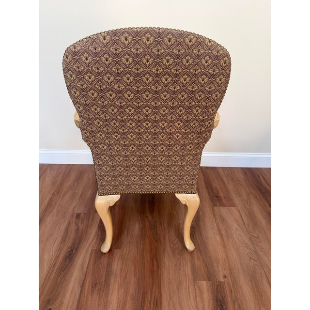 Wood Vintage Carved Eagle Arm Throne Chair For Sale - Image 7 of 12
