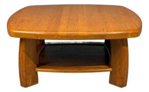 Dutch Modern, Brutalist Coffee Table, Oak, Netherlands, 1970s