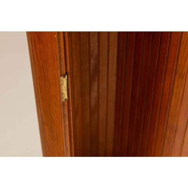 Tambour Folding Screen in Pine by Joamin Baumann for Baumman Fils & Cie, France, 1940 For Sale - Image 12 of 16