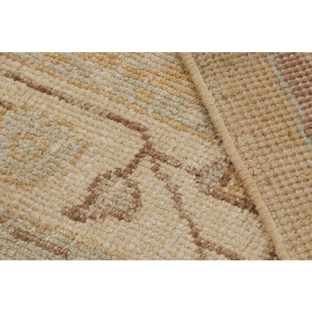 Metal Rug & Kilim’s Oushak Style Rug in Gold With All Over Floral Patterns For Sale - Image 7 of 7