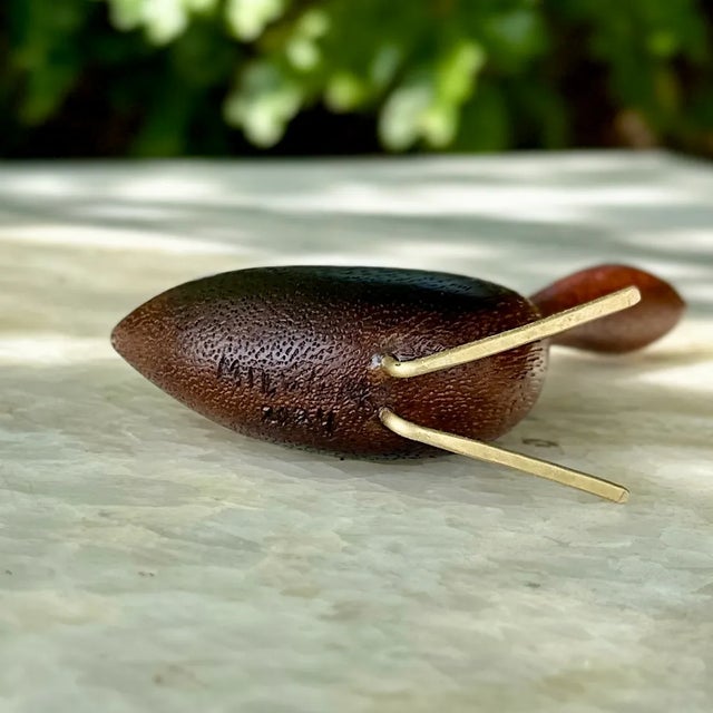 Teak Long Neck Bird Figurine, Mid Century Modern Style For Sale - Image 10 of 10