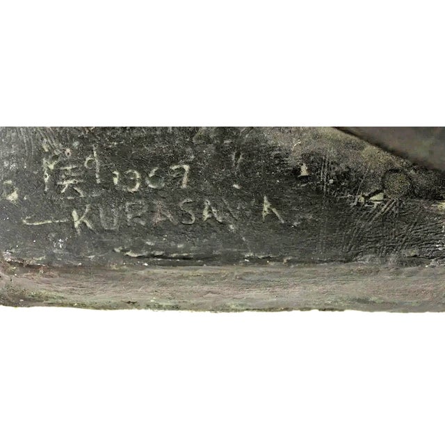 Metal 1960s Akira Kurosawa Signed & Dated Bronze Sculpture. For Sale - Image 7 of 8
