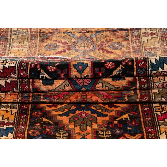 Colorful Vintage Malayer Handmade Wool Runner For Sale In New York - Image 6 of 10
