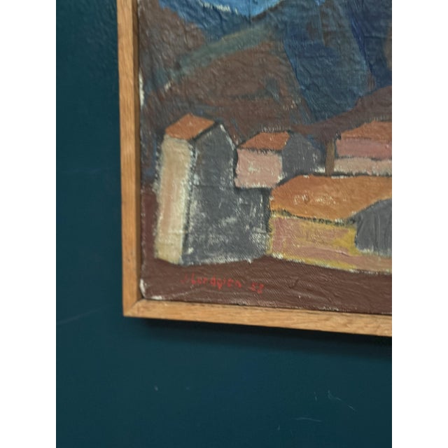Johan Lundgren, Cityscape, 1952, Oil Painting on Canvas, Framed For Sale - Image 8 of 18