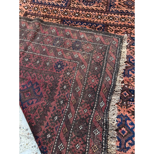 Antique Turkmen Yaqub Khani Hand-Knotted Wool Area Rug - 4'2" X 6'10" For Sale - Image 10 of 12