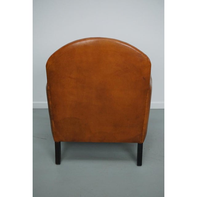 Vintage Dutch Cognac Leather Club Chair, 1970s For Sale - Image 10 of 14