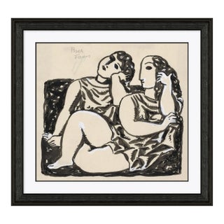 Two Seated Women Framed Art Print by David Phoenix For Sale