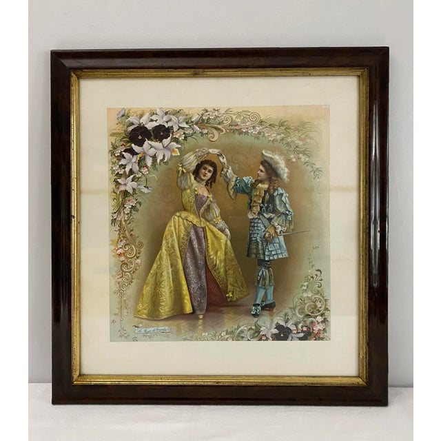 Antique Lithograph "Sir Roger De Coverley" English Dance For Sale - Image 11 of 11