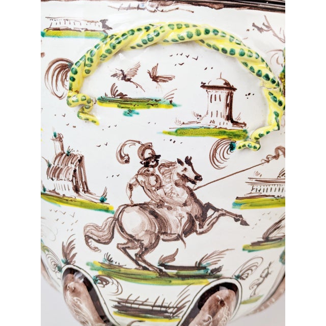 Large Italian Levantino-Style Potiche from La Fenice, Albisola, Italy For Sale - Image 4 of 15