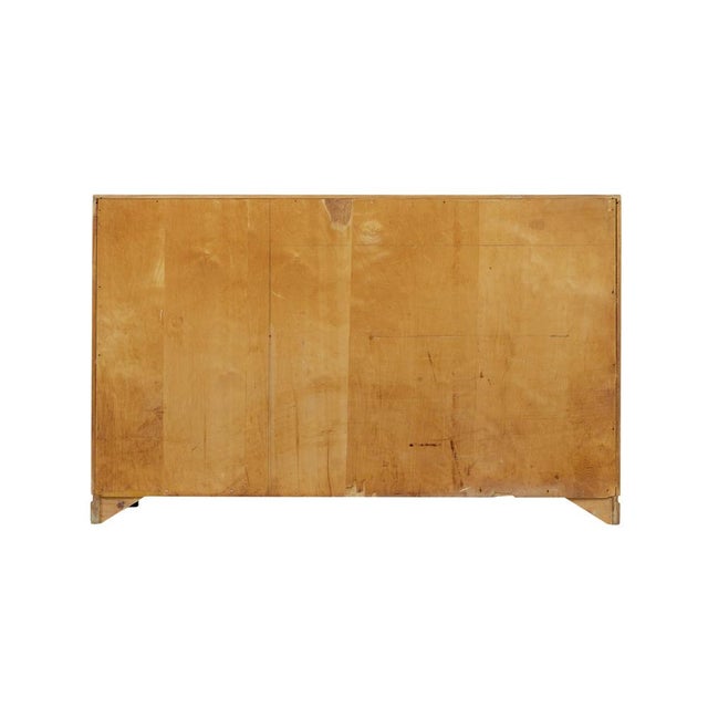 Low Mid-Century Scandinavian Open Bookcase in Elm, 1950 For Sale - Image 4 of 10