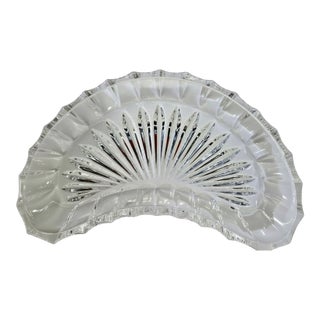 Vintage Cut Glass Crescent Dishes – Set of 4 For Sale
