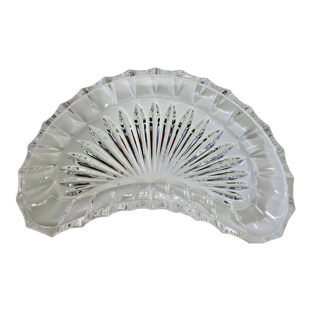 Vintage Cut Glass Crescent Dishes – Set of 4 For Sale