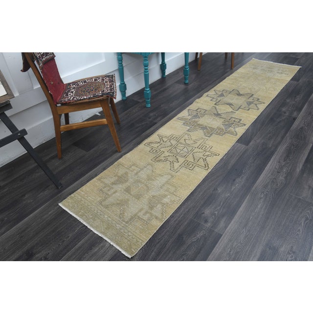 Beige 1970s Vintage Handmade Wool Cotton Turkish Beige Area Rug For Sale - Image 8 of 11