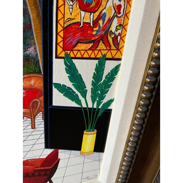 "Life's a Beach" Late 20th Century Interior Serigraph on Canvas by Francois Ledan For Sale - Image 9 of 11