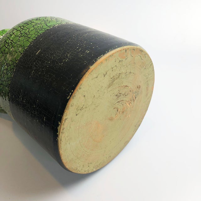 Rare Ceramic Jar in Crackle Glaze Technique For Sale - Image 9 of 17