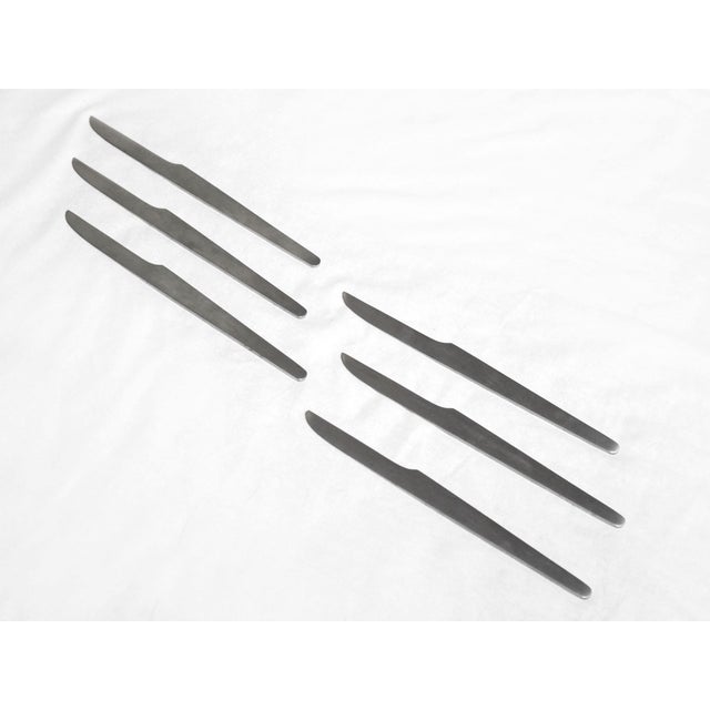 Arne Jacobsen 1960's Arne Jacobsen by Michelsen Space Age Modernist Stainless Steel Flatware - Set of 65 For Sale - Image 4 of 11