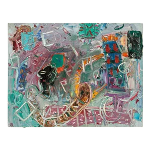 Jay Milder Rhino Horn Artist "Space Dream, 1973" Figurative Expressionist Abstract, 1973