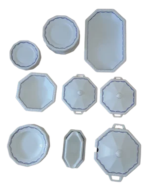 Antique Porcelain Maria Series Dining Service for 9 People from Rosenthal, 1929, Set of 33