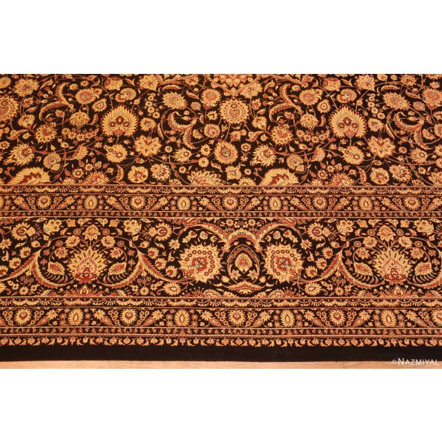 Nazmiyal Collection 1950s Fine Traditional Vintage Persian Silk Qum Luxury Rug For Sale - Image 4 of 8