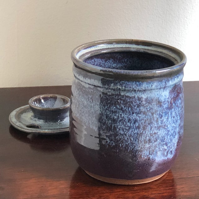 Vintage Studio Stoneware Honey Pot For Sale In Baltimore - Image 6 of 12