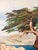 Beige Vintage Oil Painting Coastal Landscape Gnarled Tree Seascape Signed Framed For Sale - Image 8 of 9