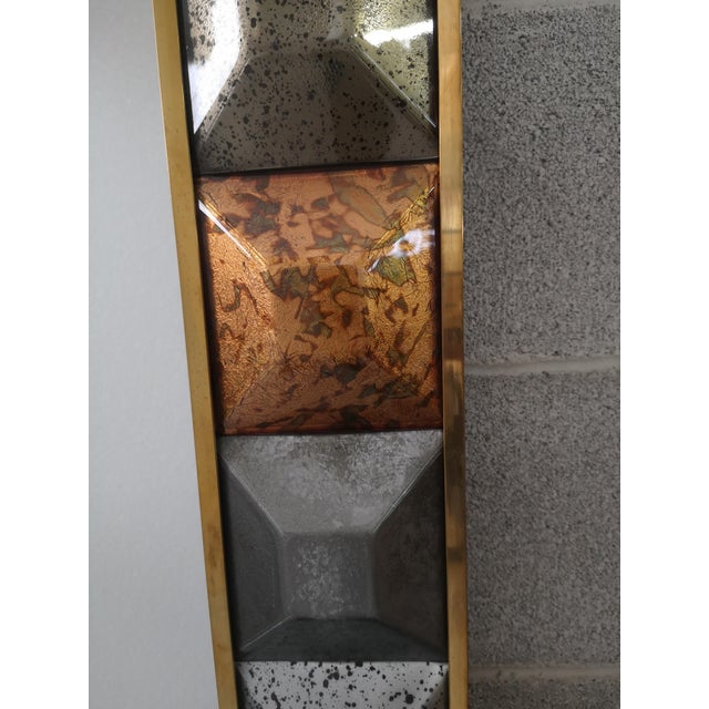 Mid-Century Italian Murano Glass and Brass Mirror, 2000 For Sale - Image 6 of 13