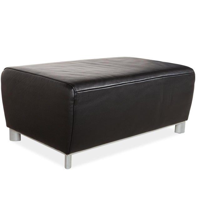 Volare Ottoman in Black Leather from Koinor For Sale - Image 9 of 9