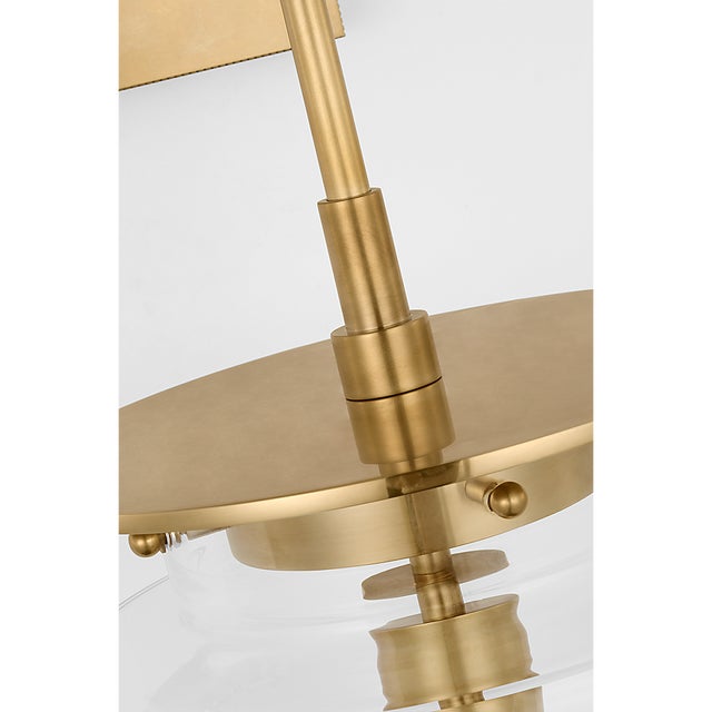 Visual Comfort Ray Booth for Visual Comfort Signature Elias 23" Sconce in Antique-Burnished Brass with Clear Glass For Sale - Image 4 of 7