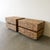 Wood Pair of Mid Century Modern Cork Nightstands Vintage 1970s Bedside Tables For Sale - Image 7 of 10