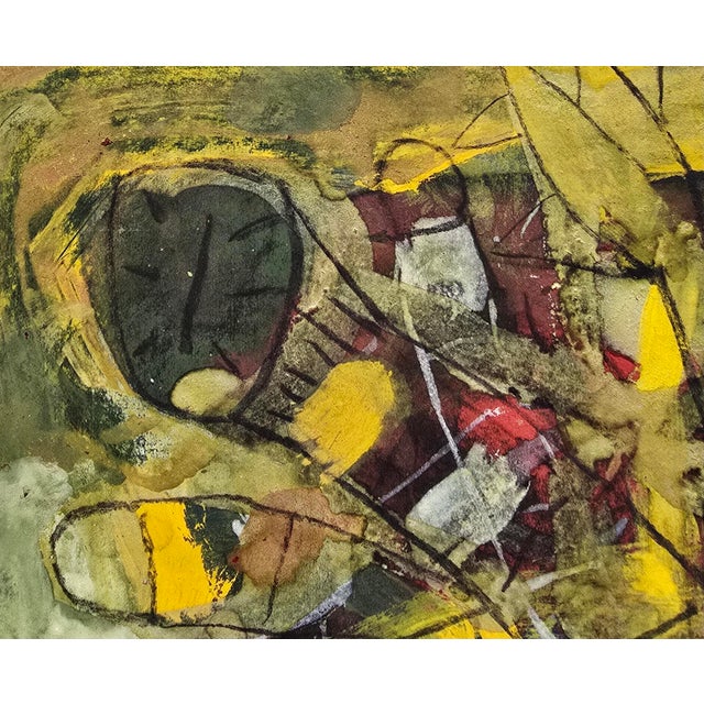1990s Lê Quảng Hà (Vietnamese) Abstract Floral Still Life W/ Phallic Symbolism–Oil Painting For Sale - Image 5 of 10