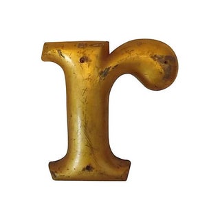 Giltwood Letter "R" For Sale