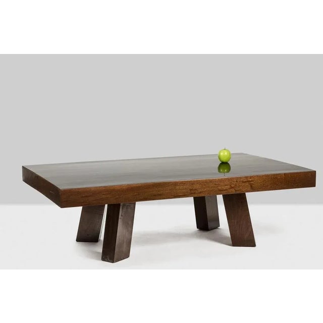 Brown Brutalist Style Coffee Table, 1970s For Sale - Image 8 of 10