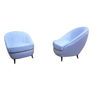 Vintage Bedroom Armchairs by Gio Ponti for Cassina, 1940s, Set of 2 For Sale
