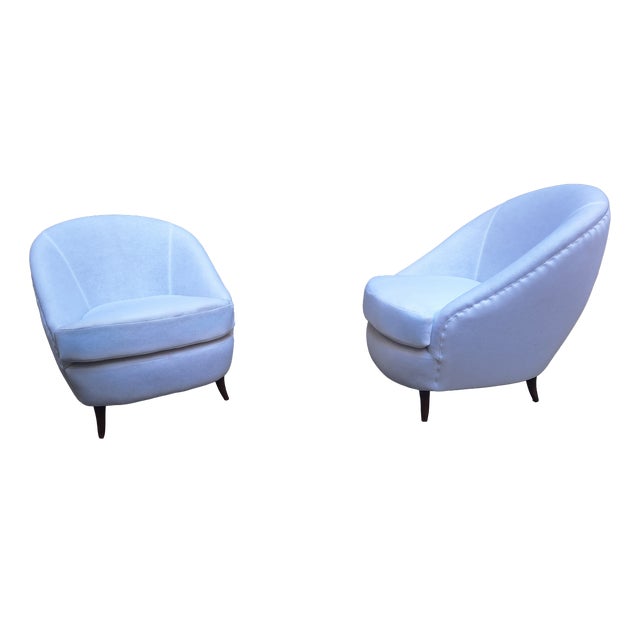 Vintage Bedroom Armchairs by Gio Ponti for Cassina, 1940s, Set of 2 For Sale