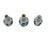 Blue and White Kangxi Dollhouse Miniature Vases in Chinese Porcelain, 18th Century, Set of 3 For Sale - Image 3 of 10