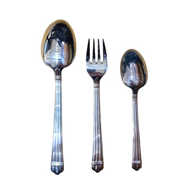 Late 20th Century Christofle Flatware Set "Aria" Silverplate - 8pcs For Sale - Image 17 of 17