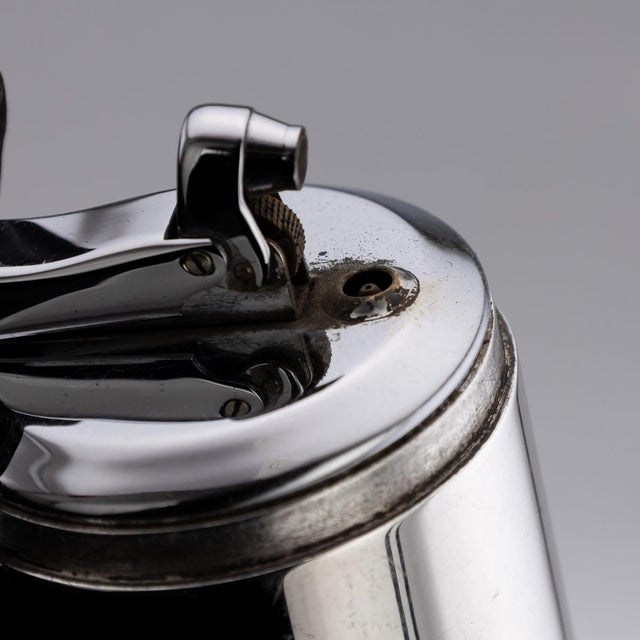 20th Century French Silver Plate & Gilt Table Lighter from Hermès, Paris, 1960s For Sale - Image 13 of 17