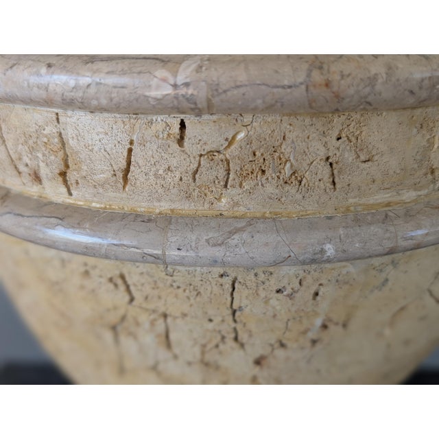 Stone Vintage Maitland-Smith-Styled Tessellated Marble and Plaster Chalice For Sale - Image 7 of 9