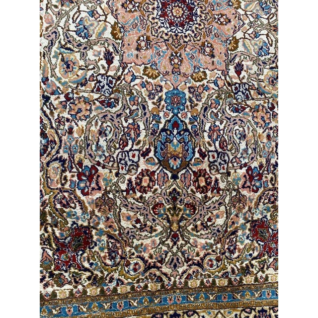 Vintage Indian Punjab Silk Rug, 1980s For Sale - Image 3 of 18