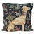 Late 20th Century Tapestry Throw Pillow With Dog and Botanicals For Sale