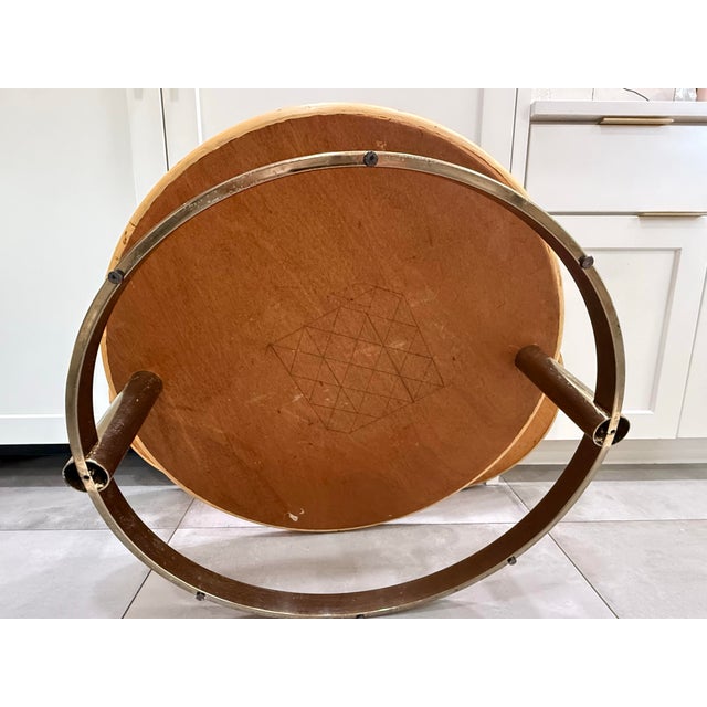 MCM Pencil Reed & Bamboo Three-Tier Swivel Coffee Table For Sale - Image 12 of 12