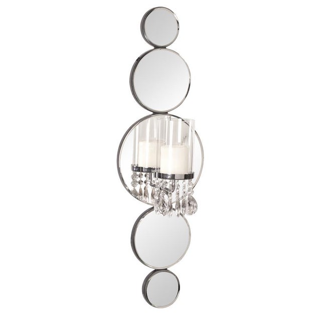 Contemporary Mirrored Wall Sconce For Sale - Image 3 of 9