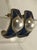 1980s 1980s Trifari Purple Blue Enamel Pearl Half Hoop Earrings, Pair For Sale - Image 5 of 10