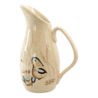 Mid Century Redwing Pottery Bob White Quail Creamer 7 in Pitcher For Sale